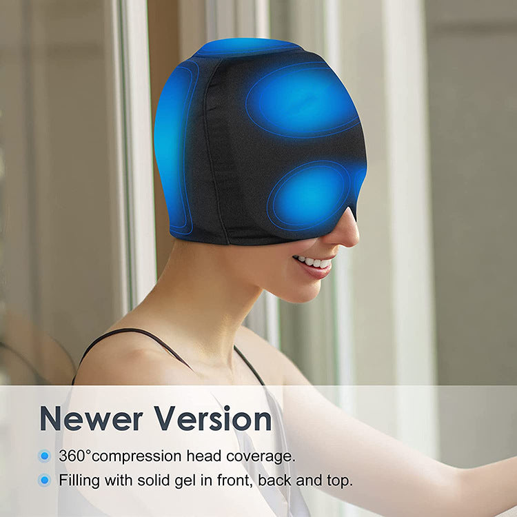 Tension Relief Hat-Ice Pack Headache Relief Gel Eye Mask